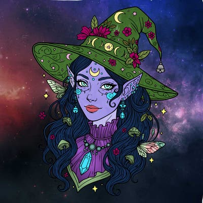 witch face pretty fairy