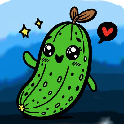 cute, cucumber