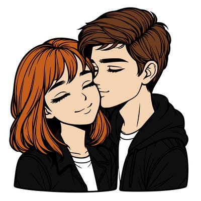 realistic girl and boy  love