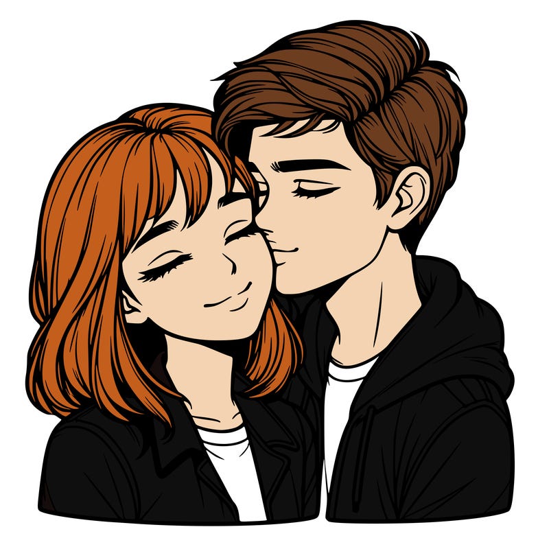 realistic girl and boy  love