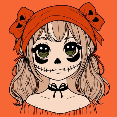 realistic girl halloween