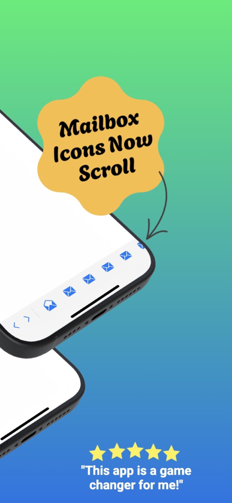 FreeScout Plus app interface highlighting scrolling mailbox icons for multi-mailbox management