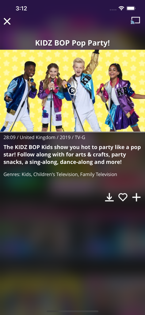 KIDZ BOP Pop Party video description and cast thumbnail