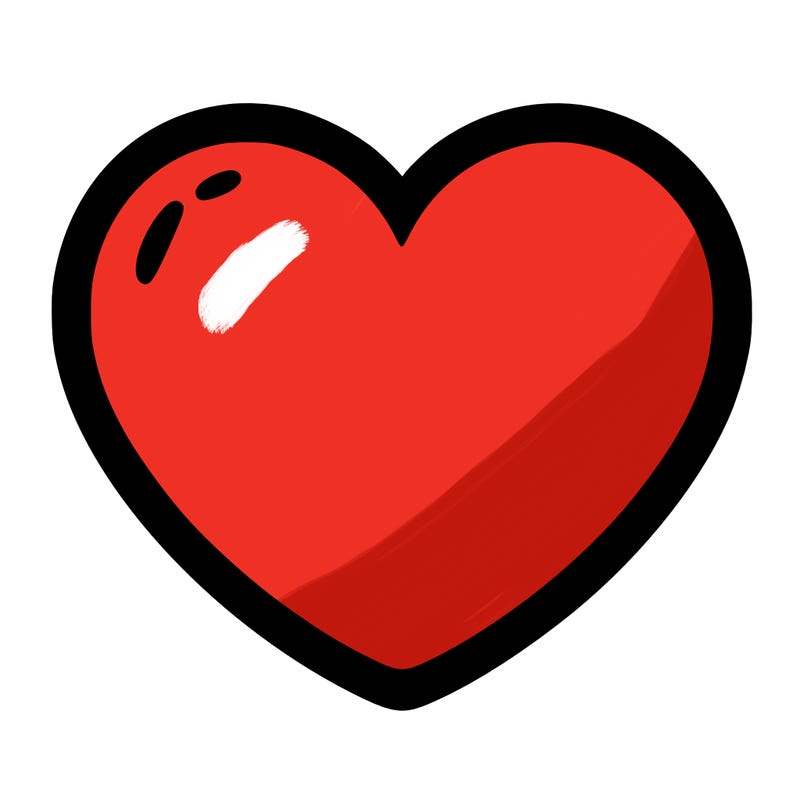 a blank heart