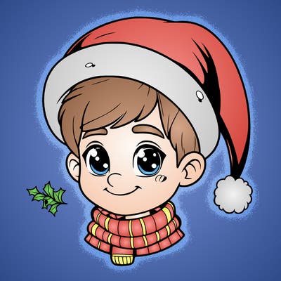 realistic christmas boy