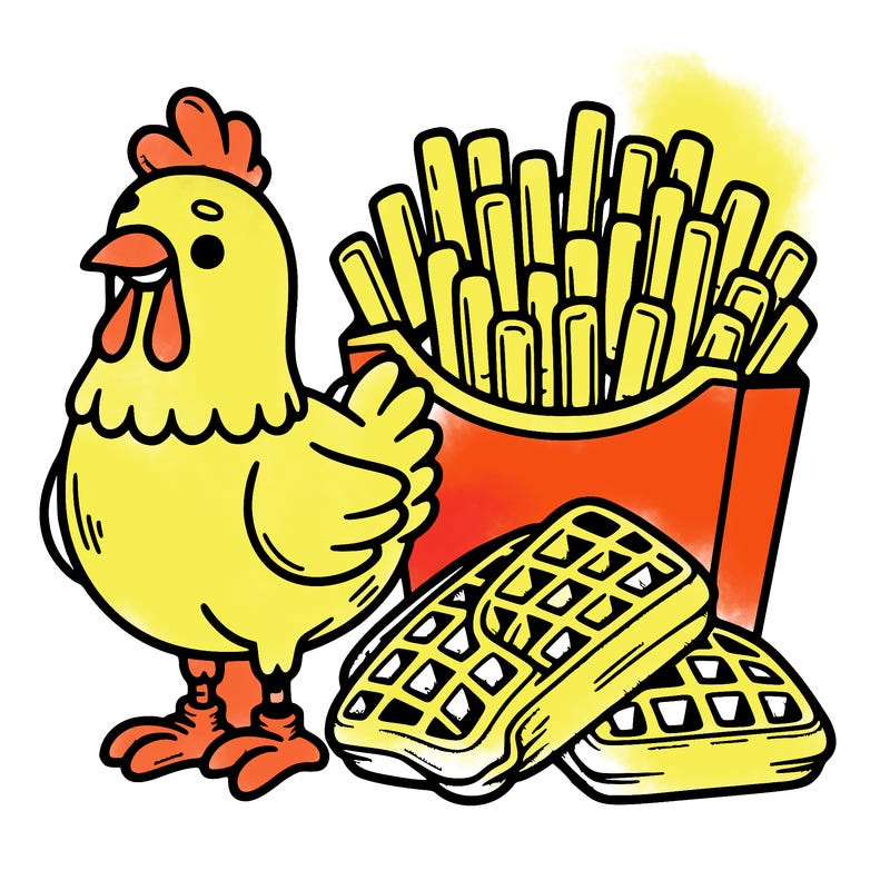 chicken and waffle fries