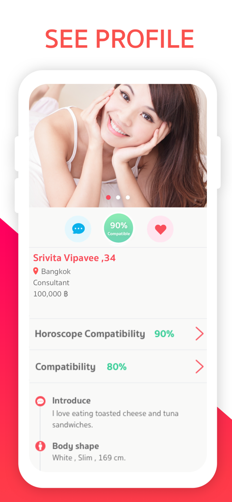 Kooup - Date Your Soulmate - Un perfil de usuario detallado en la aplicación de citas Kooup que muestra las puntuaciones de compatibilidad del horóscopo e información personal.