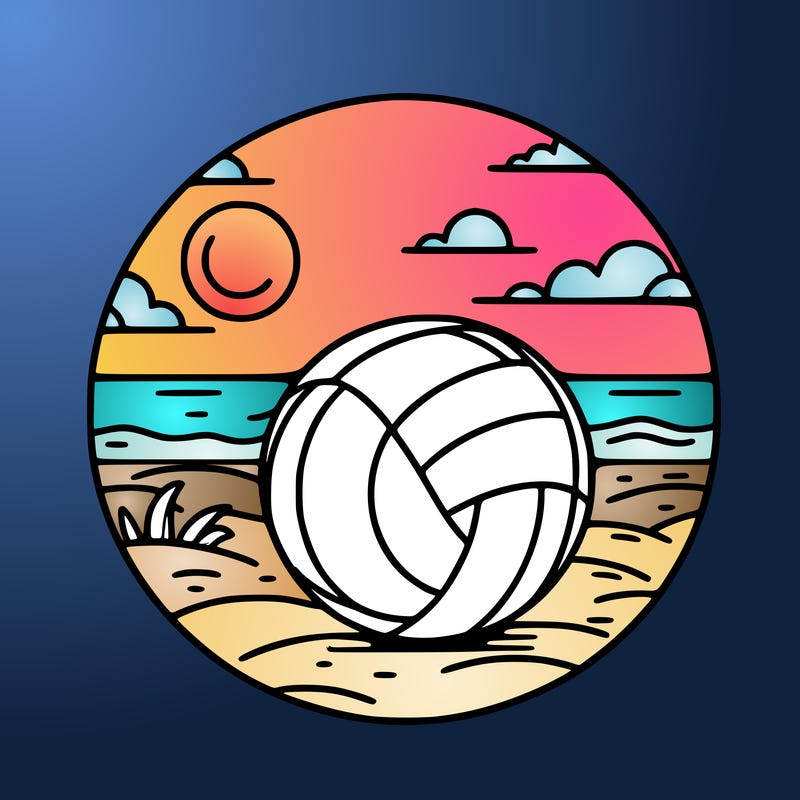 volleyball on a beach