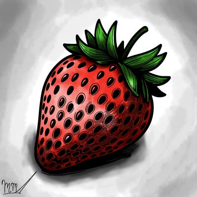 realstic strawberry
