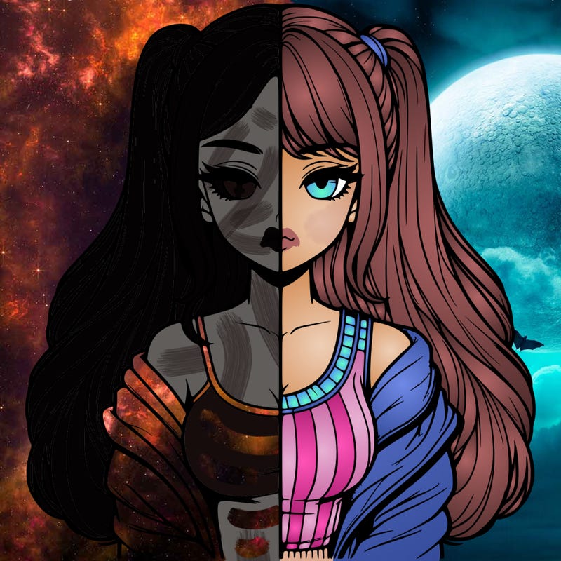 realistic girl split