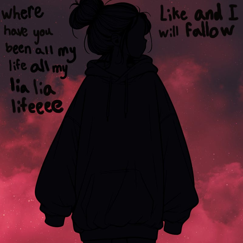 realistic girl with a oversized sweatshirt on and a bun