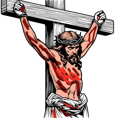 jesus realistic on the cross