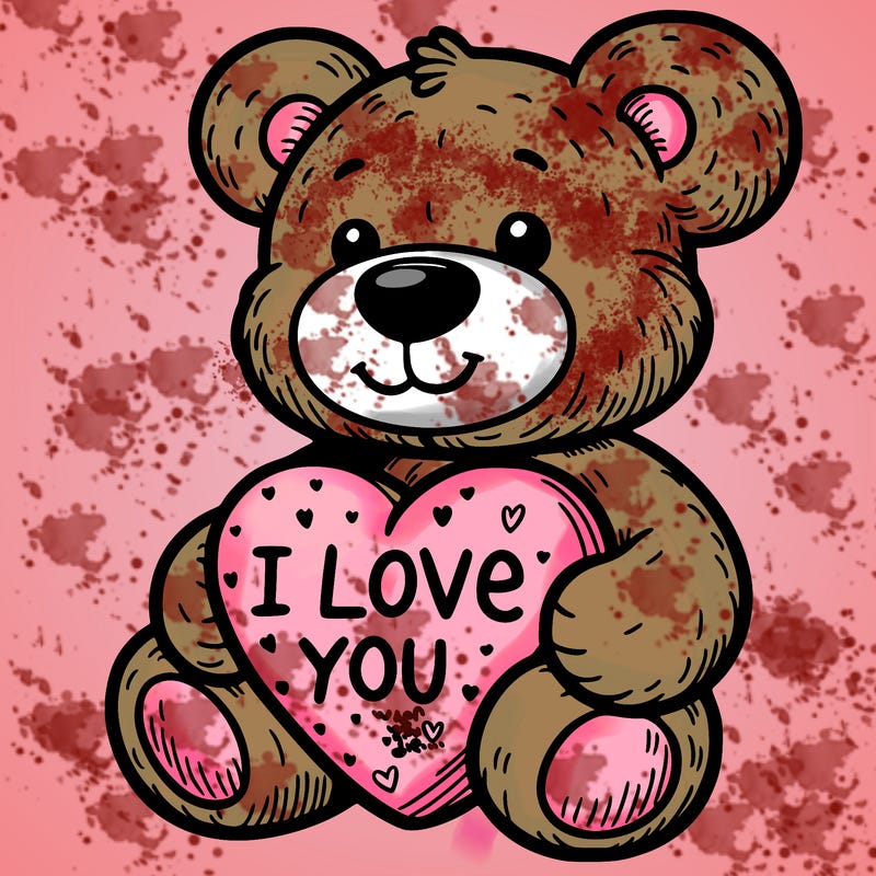 teddy bear holding an i love you heart