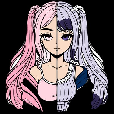 realistic girl split
