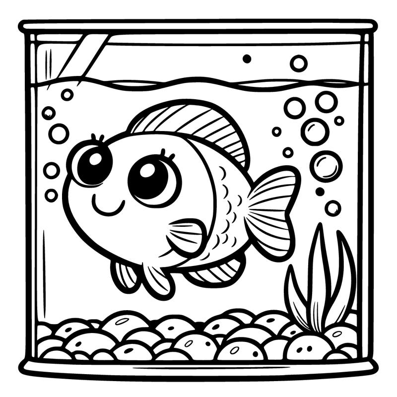a fish in an aquarium
