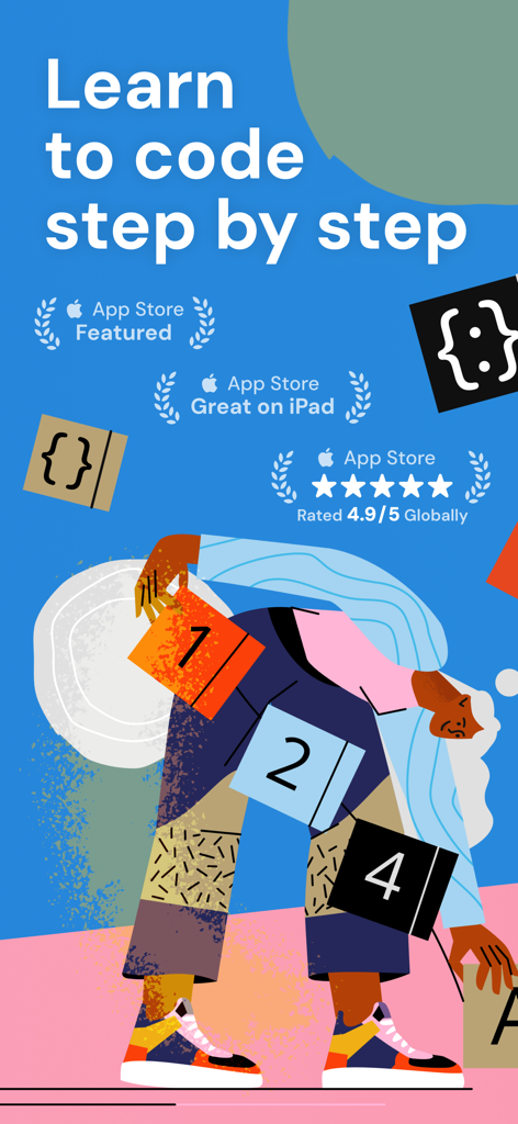 Learn to Code – Tinkerstellar - Tinkerstellar App-Promo zeigt Schritt-für-Schritt-Anleitung zum Codieren und hohe App-Store-Bewertungen