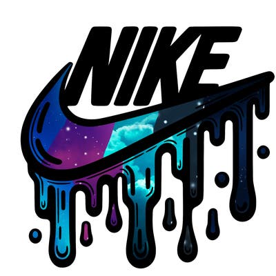 dripping nike logo