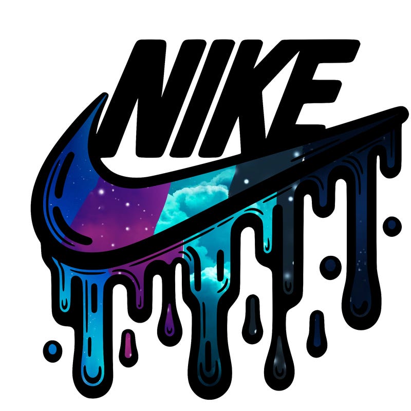 dripping nike logo