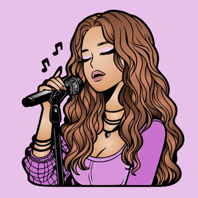 realistic female singer