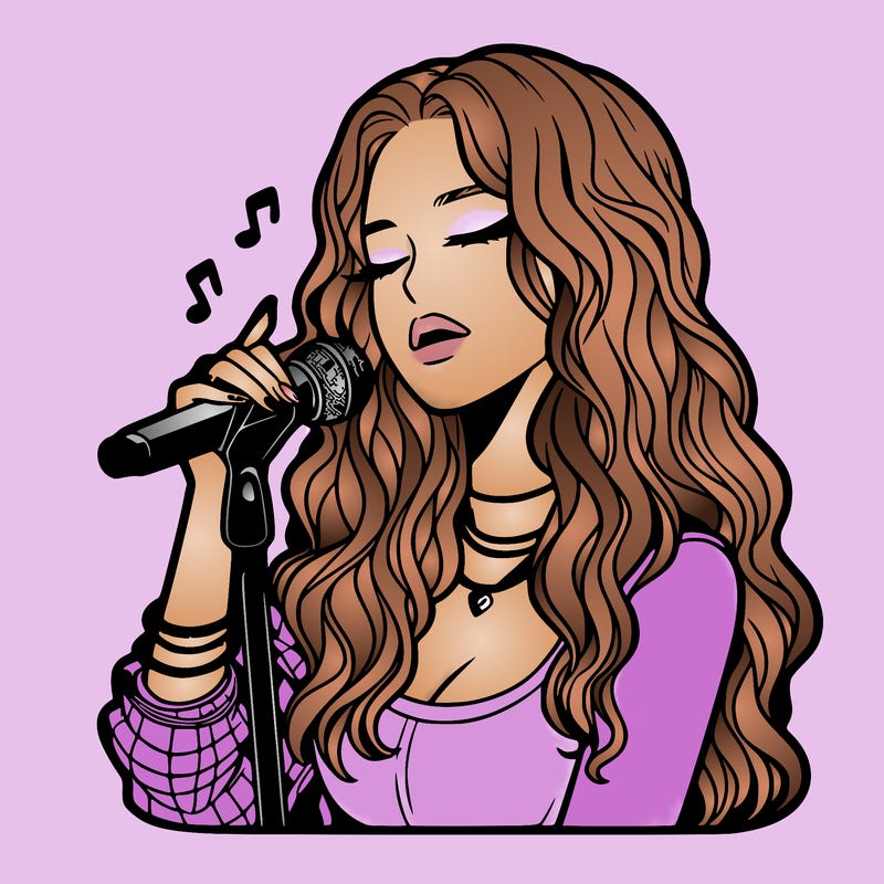 realistic female singer