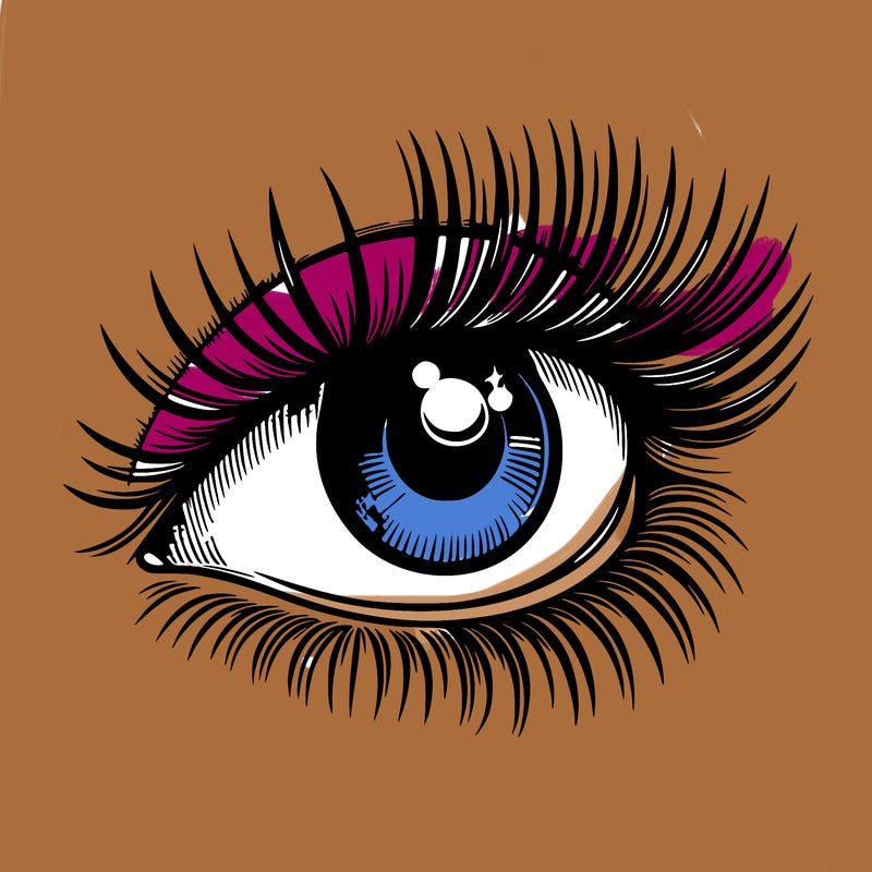realistic eye long eylashes