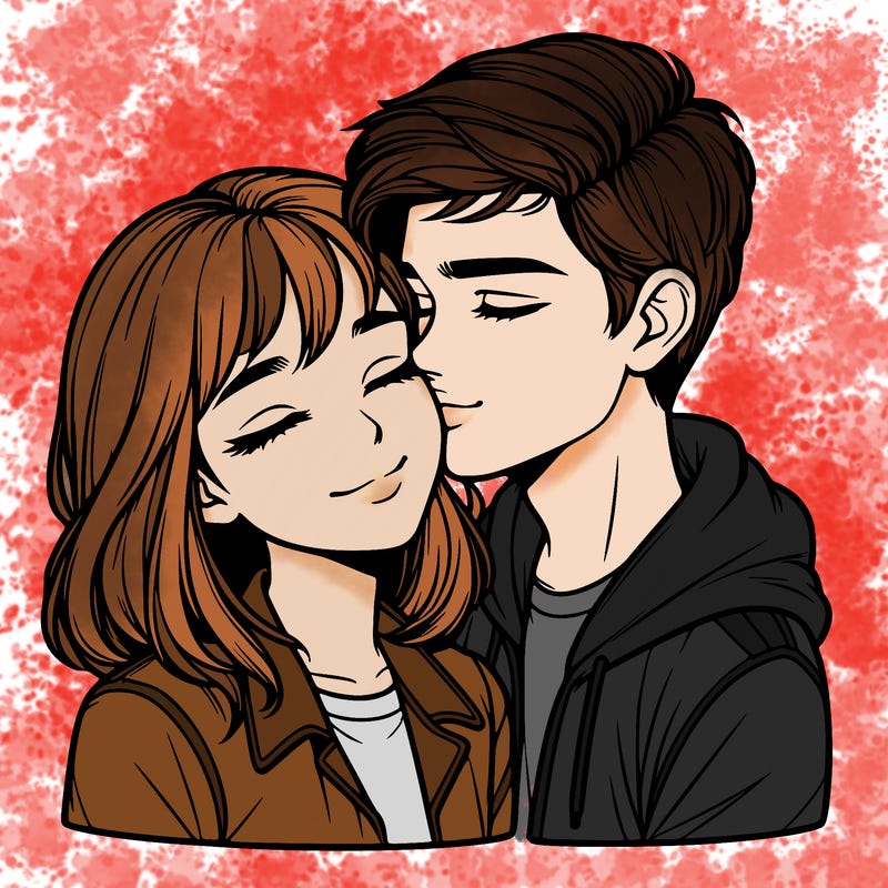 realistic girl and boy  love