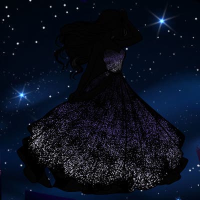 realistic woman with dress flowing in the wind