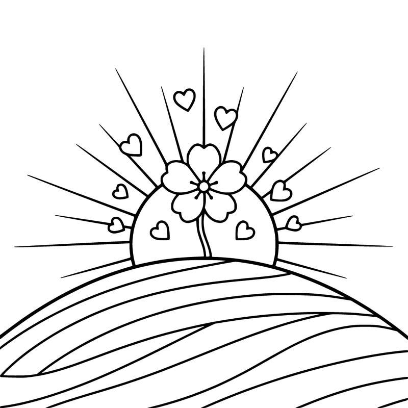 a solitary flower 🌸 on a hill with a day illuminated by love.