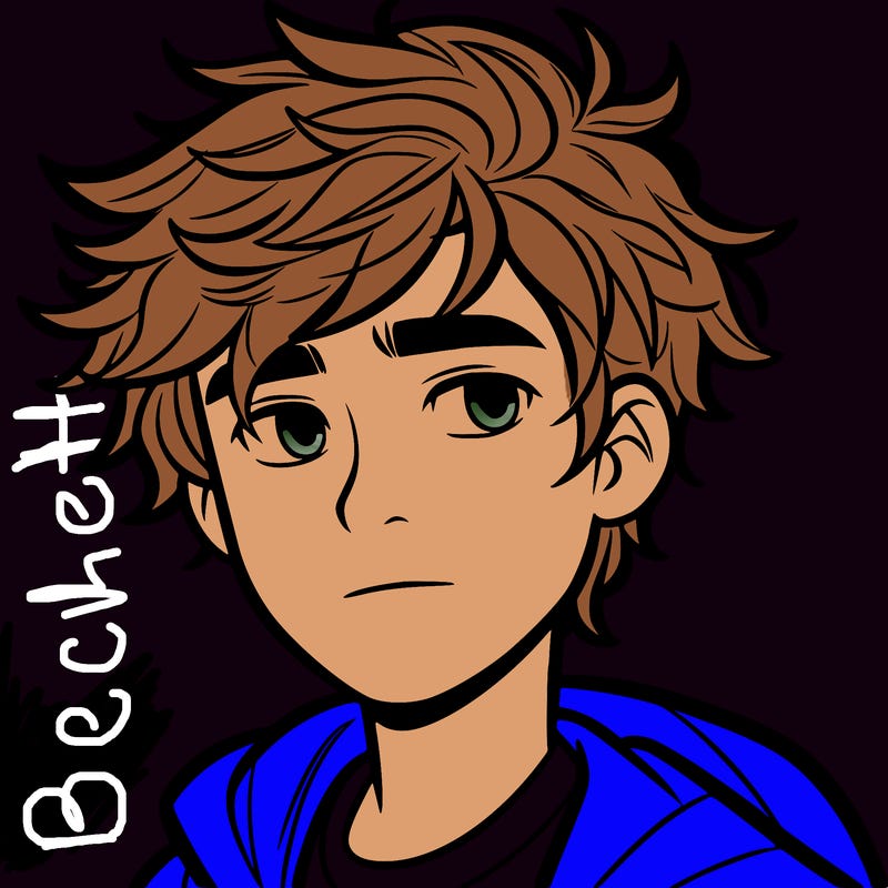 teen boy with messy hair