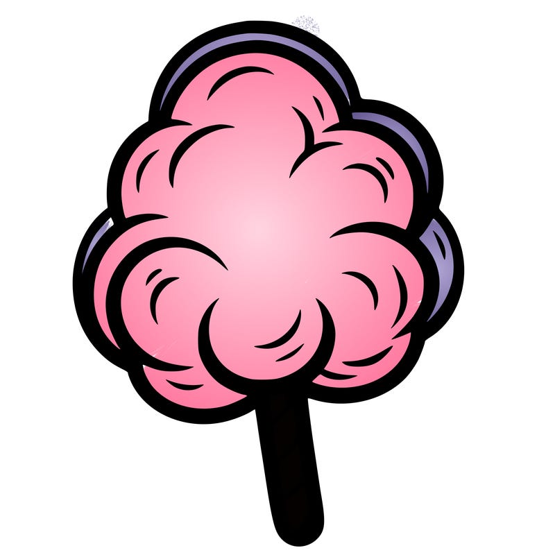 a single cotton candy