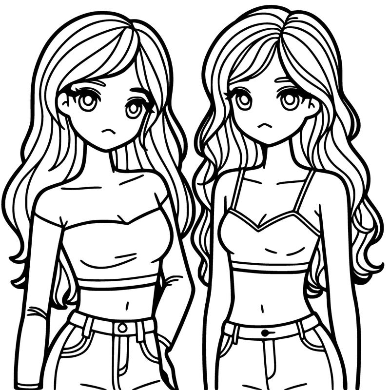 two girls in a crop top
