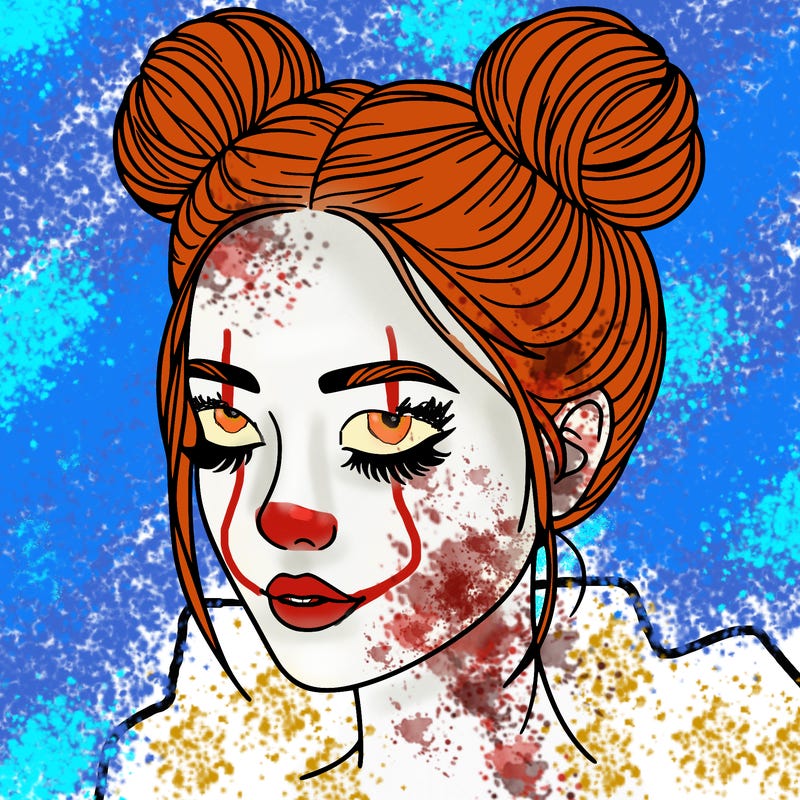 woman with hair buns