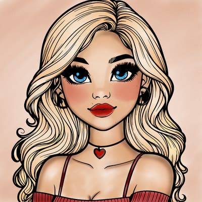 realistic pretty girl