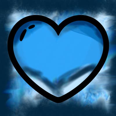 a blank heart
