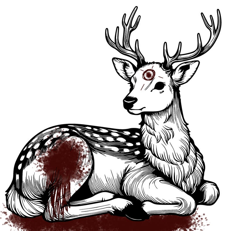 realistic deer with antlers