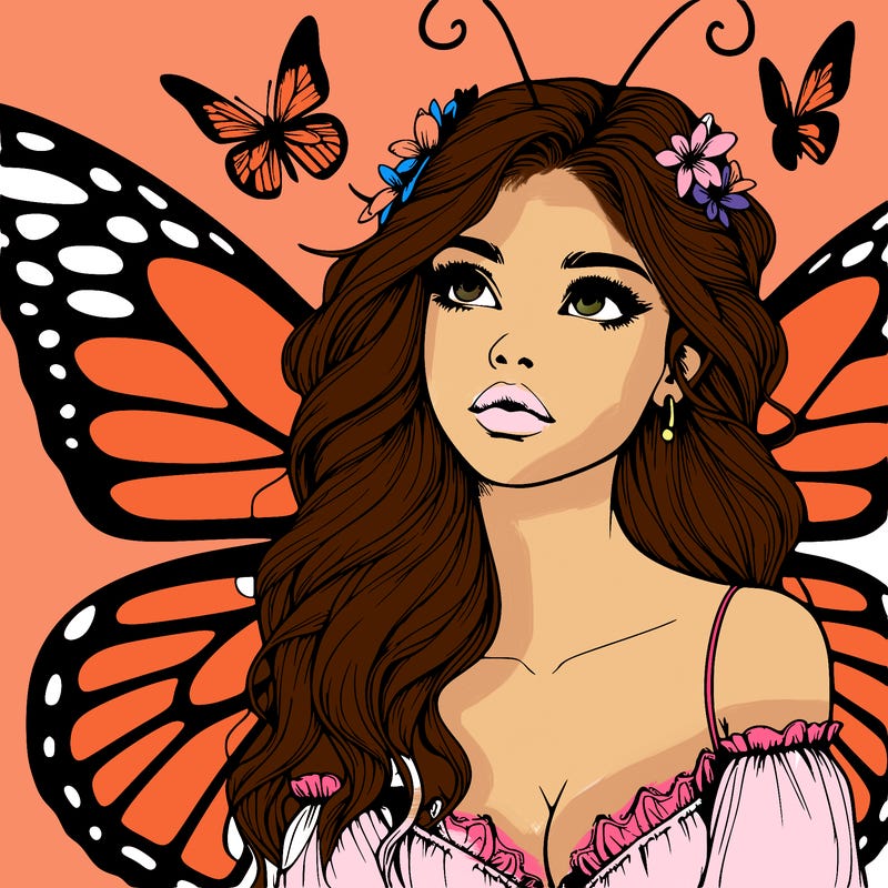 butterfly fairy realistic girl