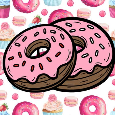 a piece of food doughnuts