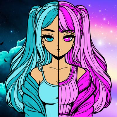 realistic girl split