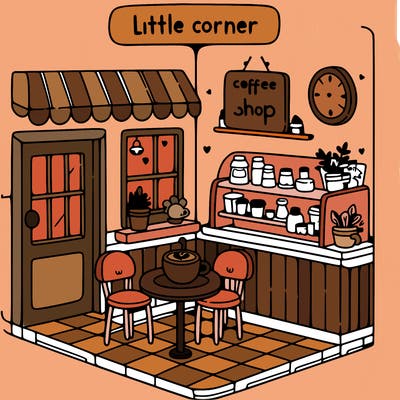 little corner of a coffee shop