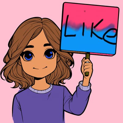 realistic girl holding up a sign