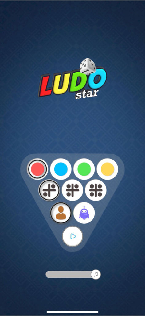 Ludo Star Offline - Main menu screen of Ludo Star Offline with player selection and game mode options.
