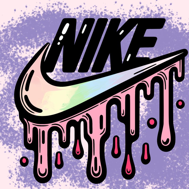 dripping nike logo