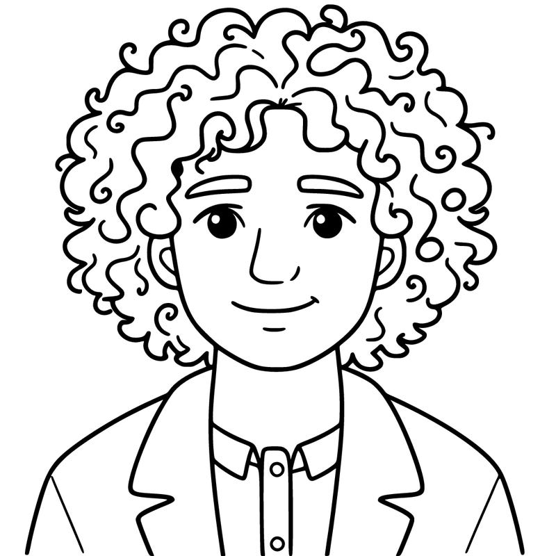 man with curly hair