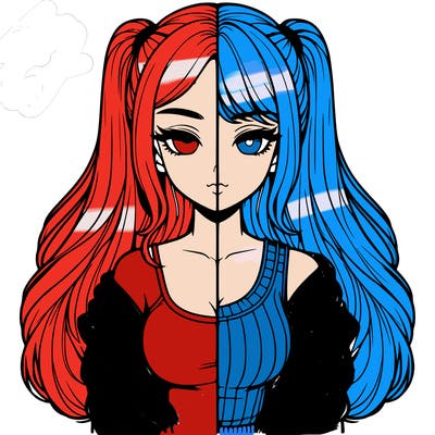 realistic girl split