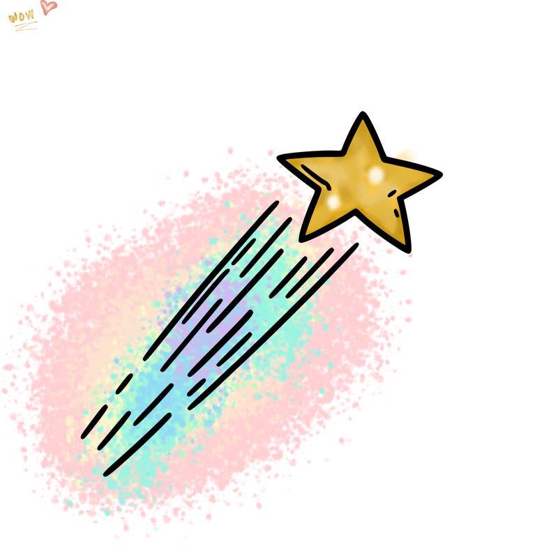 a shooting star in the sky