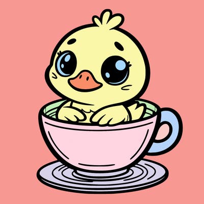 duck in a cup