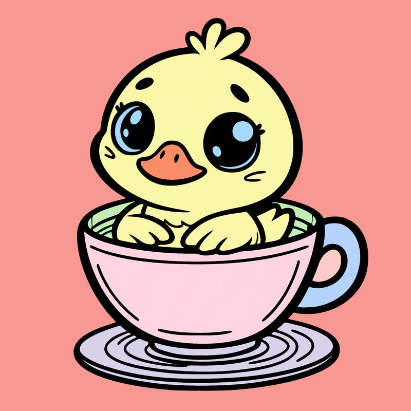 duck in a cup