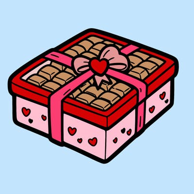 a box of chocolate for valentines day