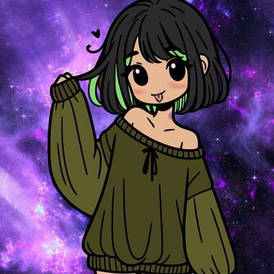 girl in baggy sweater hanging off her shoulder