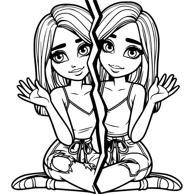 realistic girl split